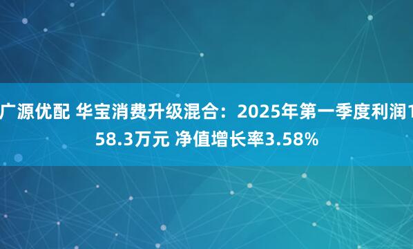 广源优配 华宝消费升级混合：2025年第一季度利润158.3万元 净值增长率3.58%